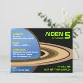 Aus dieser Weltraum-Einladung heraus Einladung (Stehend Vorderseite)