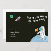 Aus dieser Weltraum-Geburtstagsparty Einladung (Vorne/Hinten)