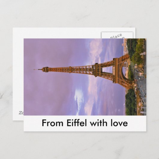 Aus Eiffel mit Liebe Postkarte (Vorne/Hinten)