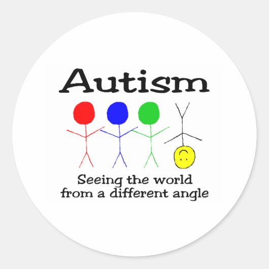 ....Aus einem anderen Winkel (Menschen) Runder Aufkleber (Vorderseite)