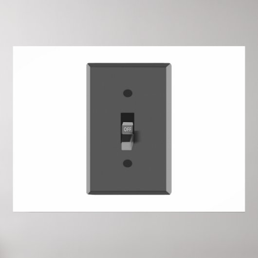 Aus-Elektro-Lichtschalter Poster (Vorne)