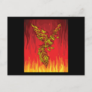 Aus Feuer und Flammen Phoenix Bird Postkarte
