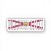 Aus Florida Barcode-Aufkleber Aufkleber (Vorderseite)