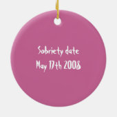 Aus Furcht, dass ich ErbrechenNüchternheit-Datum Keramikornament (Hinten)