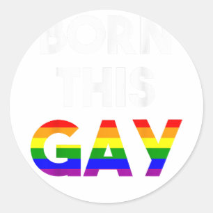 Aus Gay Pride Stuff LGBTQ Rainbow Que Bor Runder Aufkleber