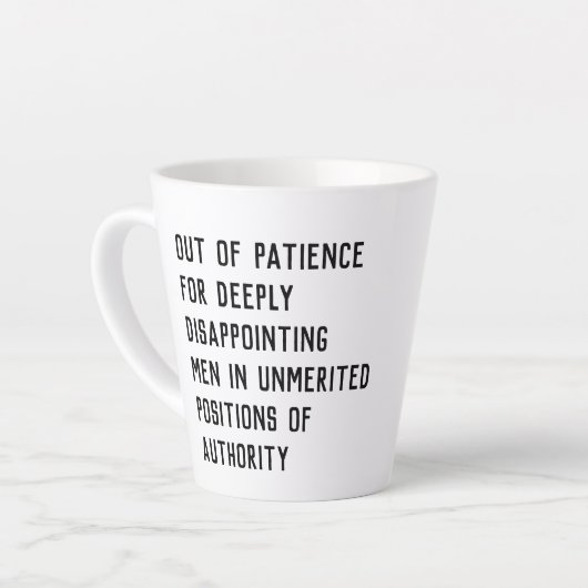 Aus Geduld für enttäuschende Männer Milchtasse (Linke Ecke)