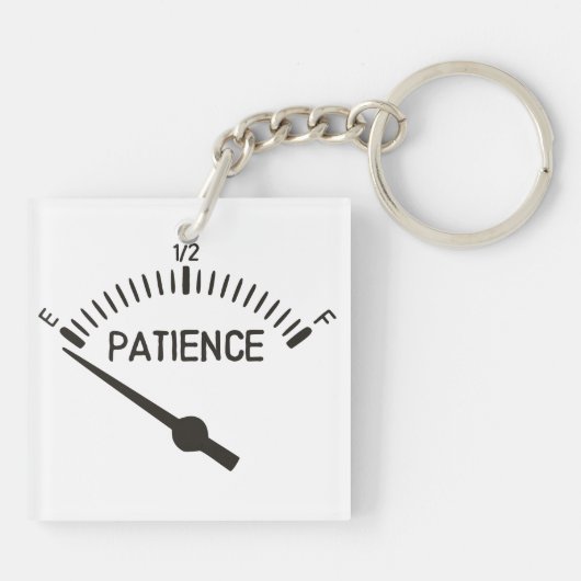 Aus Gedulds-Gas-Messgerät heraus Schlüsselanhänger (Rückseite)