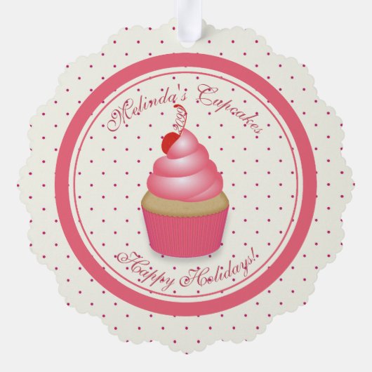 Aus Geschenkartikeln oder Baker Cupcake Ornament Karte (Rückseite)
