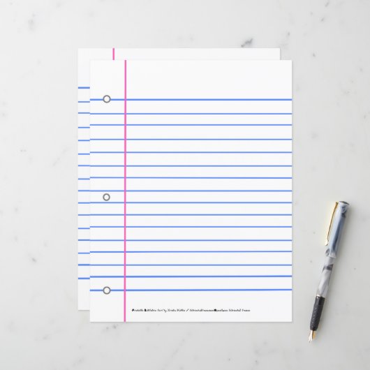 Aus gestrichenem Papier? Schreiben auf diesem Blat (Vorderseite/Rückseite Beispiel)