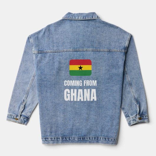 Aus Ghana kommen Jeansjacke (Rückseite)