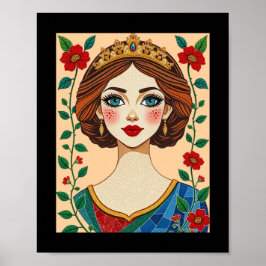 Aus Glas Inspiriert Königin Poster