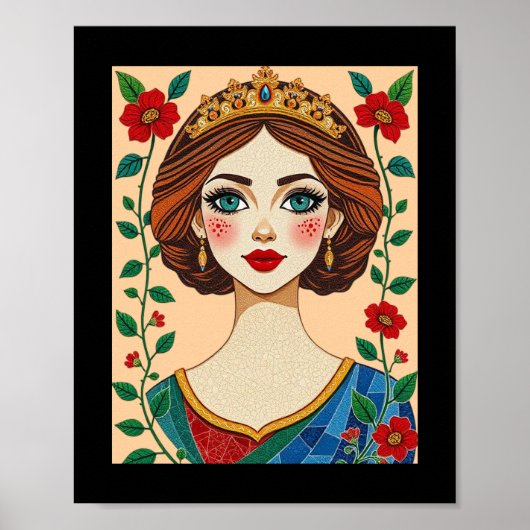 Aus Glas Inspiriert Königin Poster (Vorne)