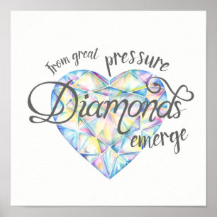 Aus großen Druckdiamanten entstehen Poster