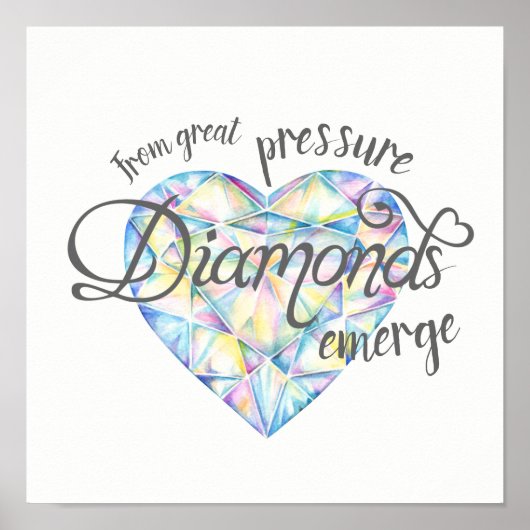 Aus großen Druckdiamanten entstehen Poster (Vorne)