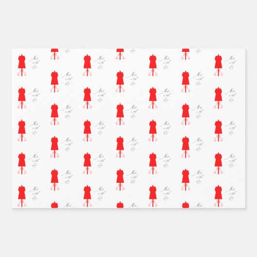 Aus Hand Nähsorte Geschenkpapier Set (Vorderseite 3)