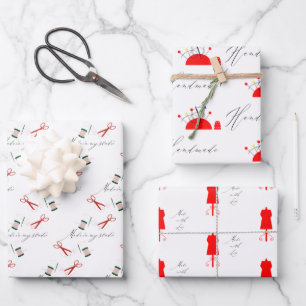 Aus Hand Nähsorte Geschenkpapier Set