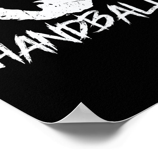 Aus Hand und Ball wird Handball Poster (Ecke)