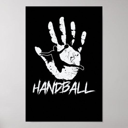 Aus Hand und Ball wird Handball Poster (Vorne)
