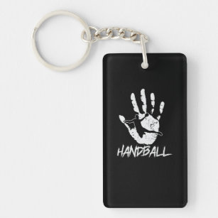 aus Hand und Ball wird Handball Schlüsselanhänger