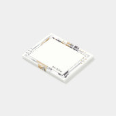 AUS IHREM NAMEN | Golden und Black Brush Strokes Post-it Klebezettel (angewinkelt)