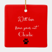 Aus Ihrer Katze Siamese Meowy Weihnachtsschmuck (Rückseite)