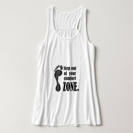 aus Ihrer Komfortzone aussteigen Tank Top (Design Vorderseite)