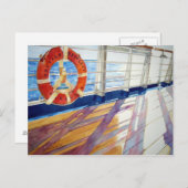 Aus in den Sonnenuntergang Postkarte (Vorne/Hinten)