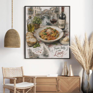 Aus Italien, mit Liebe Venetianische Pasta Poster