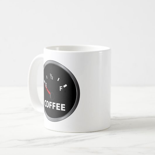 Aus Kaffee-Kraftstoffanzeige heraus Kaffeetasse (Vorderseite Links)