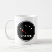 Aus Kaffee-Kraftstoffanzeige heraus Kaffeetasse (Links)