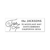 Aus Kalligrafie Familienname und Rücksendeadresse Permastempel (Design)