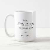 Aus kleinen Dingen - Benutzername, Typografie Kaffeetasse (Links)