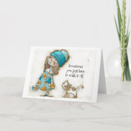 Aus laufen - Ermutigungskarte (innen leer) Karte