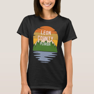 Aus Leon County Florida Vintage Sonnenuntergang T-Shirt