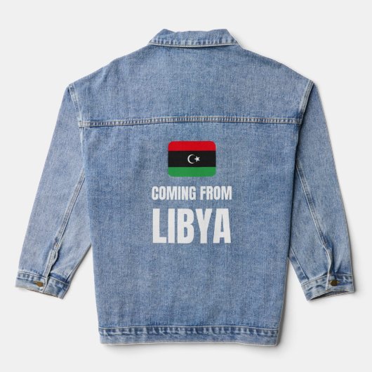 Aus Libyen kommen Jeansjacke (Rückseite)