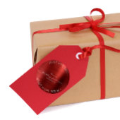 Aus Liebe aus rotem Burgundy-Metallic Runder Aufkleber