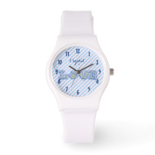 Aus Liebe (blau) Armbanduhr