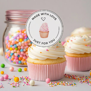 Aus Liebe Cupecake Aufkleber