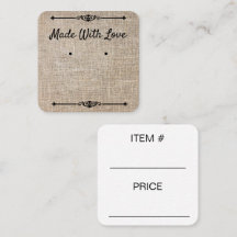 Aus Liebe erring card Natural Jute