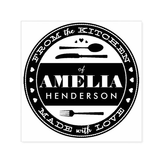 Aus Liebe Food Geschenk Personalisierte Tinte Brie Permastempel (Design)