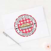 Aus Liebe gefertigt, hausgemachte Apple Pie Gesche Runder Aufkleber (Umschlag)