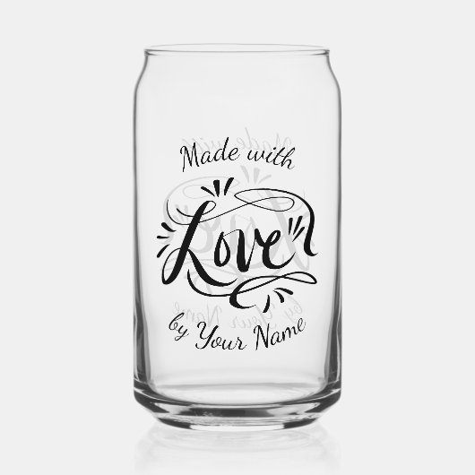 Aus Liebe gefertigt, kann man hausgemachte Säfte t Dosenglas (Vorderseite)