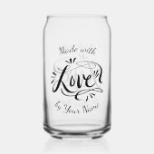 Aus Liebe gefertigt, kann man hausgemachte Säfte t Dosenglas (Rückseite)