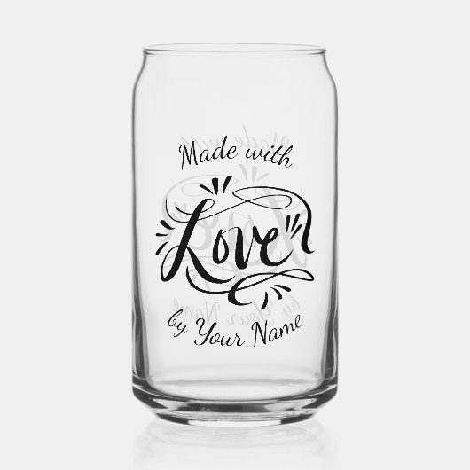 Aus Liebe gefertigt, kann man hausgemachte Säfte t Dosenglas (Rückseite)