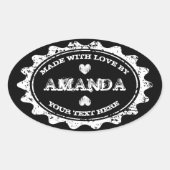 Aus Liebe gefertigte Aufkleber für Backwaren (Vorderseite)