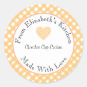 Aus Liebe gemacht, hausgemachte Aufkleber für das (Vorderseite)