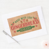 Aus Liebe Gingerbread Bäckerei Rechteckiger Aufkleber (Umschlag)