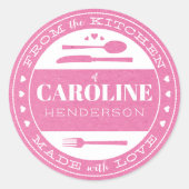 Aus Liebe hergestellt Runder Aufkleber (Vorderseite)