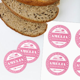 Aus Liebe hergestellt Runder Aufkleber