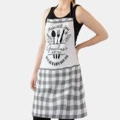 Aus Liebe Individuelle Name grau Buffalo Kariert Schürze (InSitu)